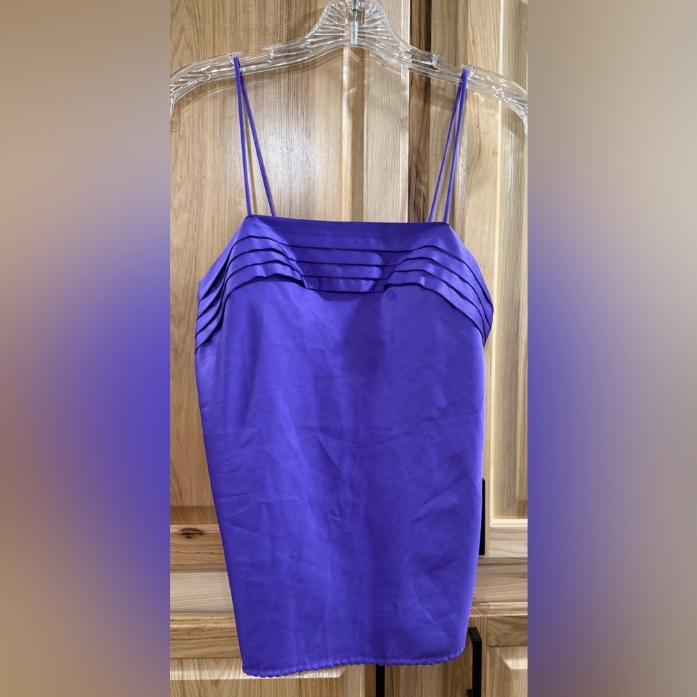 Vibrant Deena Purple Tiered Camisole/Sleep Top Y2K Silky Versatile Feminine